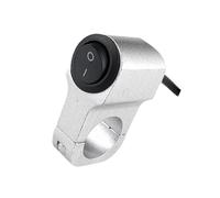 22mm 7/8in Handlebar Headlight Control Switches Aluminum Scooter Fog Light On/Off Switches Button Motorbike Accessories Rainproof Motorcycle Accessory