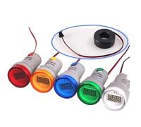 22MM AD16-22DSA 0-100A Ammeter Mini Current Meter LED Digital AC220V Display Indicator Signal Light Lamp Amp Tester Detector(Green)