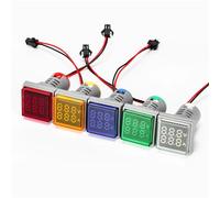 22mm AD16-22FVA Square Digital Dual Display Voltage And Current Amp Meter Indicator Light 60-500V 1Pcs(8)