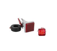 22mm AD16-22FVA Square Digital Voltmeter Ammeter Led Dual Display Digital Voltage And Current Amp Meter Indicator Light 60-500V(Red)