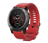 22mm Band Bracelet Strap Compatible for Garmin Fenix 7,Fenix 6,Fenix 6 Pro,Fenix 5,Fenix 5 Plus,Approach S60 S62,Forerunner 935 945,Quick Release Strap Wristband (Red)