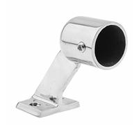 22mm Boat Deck Hand Rail Bracket Marine Handrail Holder Fitting 60° End Stanchion Stainless Steel Polished Hardware Tube Parts for Yacht Motorcycle (Pack of 1)