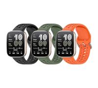 22mm Bracelet for Amazfit Bip Max/Bip 6/Bip 5/Bip 5 Unity/Cheetah/Cheetah Pro/Balance 3 2 1 Strap, Silicone Watch Band for Amazfit GTR 4/GTR 3/GTR 3 Pro/GTR 2e/GTR 2 eSIM/GTR 47mm，3 Pack C