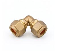 22mm Brass Compression Elbow - C x C 90 Degrees Plumbing Pipe Fitting
