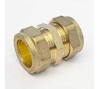 22mm Brass Compression Straight Coupler, Plumbing Pipe Fitting (1)