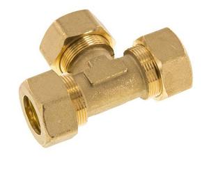 22mm Brass Tee Compression Fitting 54 Bar DIN EN 1254-2