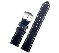 22mm Brown black Vintage retro Italy Genuine Leather Watchband For Strap watch band Butterfly buckle Belt