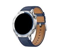 22mm business watch strap For Huawei GT5 GT4 46MM genuine leather strap For GT3 Pro 46MM Replace the watch strap(Blue,For GT4 46mm)