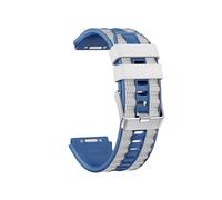 22mm Button Quick Release Silicone Band For Huawei Watch 5 4 GT6 GT5 Pro GT4 46mm Ultimate 2 Replace Bracelet(Blue white,For Watch 5 46mm)