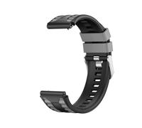 22mm Button Quick Release Silicone Band For Huawei Watch 5 4 Ultimate 2 GT6 GT5 Pro GT4 46MM Replace Bracelet(Black gray,22mm)