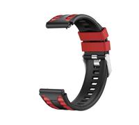 22mm Button Quick Release Silicone Band For Huawei Watch 5 4 Ultimate 2 GT6 GT5 Pro GT4 46MM Replace Bracelet(Black red,For GT6 Pro 46mm)