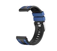 22mm Button Quick Release Silicone Band For Huawei Watch 5 4 Ultimate 2 GT6 GT5 Pro GT4 46MM Replace Bracelet(Black blue,For GT6 Pro 46mm)