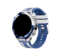 22mm Button Quick Release Strap For Huawei GT6 GT5 Pro 46mm Silicone Band For Huawei Watch 5 4 Ultimate 2 Replace Bracelet Accessories(Blue white,For Watch 5 46mm)