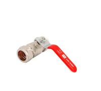 22mm C x C Lever Ball Valve - Red Handle