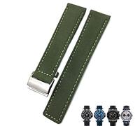 22mm Canvas Nylon Watch Strap Blue Green Watch Band For Breitling CHRONOMAT NAVITIMER SUPEROCEAN For Men Bracelet