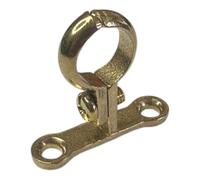 22mm Cast Brass Screw-On Pipe Bracket, Die-Cast Pipe Clip - Pack of 5
