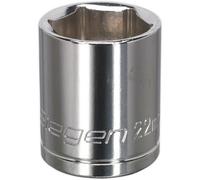22mm Chrome Plated Drive Socket - Durable Carbon Steel For 1/2 Inch Square Drive