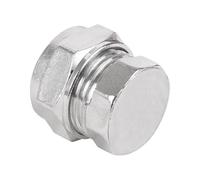 22mm Chrome Stop End (Known as Compression Stop end/Chrome Pipe Fittings / 22mm Stop end/Chrome Compression Fittings Also Available in 15mm, 22mm, 28mm, 35mm and 42mm)
