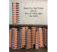 22mm Collated Nails for Spit Pulsa Nail Guns, Pack of 1000