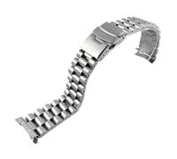22mm Curved End Heavy Duty Solid Steel Wristband for Seiko Prospex Turtle | Metal Bracelet Replacement Diver Clasp Watch Accessories Parts
