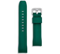 22mm Curved End Silicone Strap | Green | Compatible with Seiko SKX Models SKX007 SKX009 Samurai | Rubber Dive Watch Band | Waterproof Diver | Anti-Corrosion Spring Bars and Tool Included (Green)
