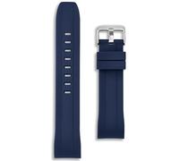 22mm Curved End Silicone Strap | Navy Blue | Compatible with Seiko SKX Models SKX007 SKX009 Samurai | Rubber Dive Watch Band | Waterproof Diver | Anti-Corrosion Spring Bars and Tool Included (Navy)
