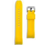 22mm Curved End Silicone Strap | Yellow | Compatible with Seiko SKX Models SKX007 SKX009 Samurai | Rubber Dive Watch Band | Waterproof Diver | Anti-Corrosion Spring Bars and Tool Included (Yellow)