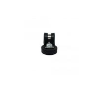 22mm dia x 6mm high Rubber Coated Cable Holding Magnet With 10mm Rubber Clamp (Black) - 4.3kg Pull (Pack of 1)