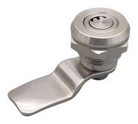 22mm Distribution Cabinet Lock Panel Lock 304 Stainless Steel Crescent Lock Cylinder Cabinet Door Lock Cam Cabinet Lock MS705 1Pcs(Key-Single Open)