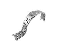 22mm Diving Steel Metal Strap fit For Casio/Duro Mdv107-1A MDV106-1A Watch Wristband Bracelet Watchband Replacement Parts 3 Styles (Color : 3 silver, Size : 22mm With logo)