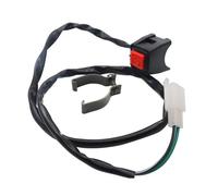 22mm Durable Dual Sport ATV Motorcycle Start Horn Kill Stop Switch Button Motorbike Control Handle Switch Replacement Parts(Square red)