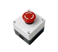22mm Emergency Stop 1P One Hole Push Button Switch Control Box For Elevator With Plastic Protection Cover Enclosure