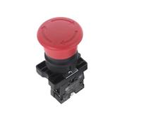 22mm Emergency Stop Mushroom Push Button Switch ZB2-BE102C NC Red XB2-ES542 XB2-ES442 Control Electrical Starter Switch 600V 10A(Mushroom button RED)
