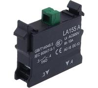 22mm Emergency Stop Power Button Switch with Light - LA38 Control Switch for Electrical Starter LA155-A-11ZS,1pcs(12V-1NO NO Base)