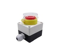 22mm Emergency Stop Push Button Switch With Shield Box Enclosure Case For Elevator Lift Control Industry 1NO1NC 2NC IDGTTLDF(2NC)