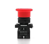 22mm Emergency Stop Red Mushroom Push Button Switch BS142 Self-locking Latching 600V 10A 220V 12V 24V 1Pcs(XB2-ES442)