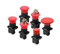 22mm Emergency Stop Red Mushroom Push Button Switch XB2-ES442 ES542 ES642 BS142 Self-locking Latching 600V 10A 220V 12V 24V IDGTTLDF(XB2-ES642)