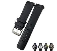 22mm Fluorine Rubber Watch Strap Soft Black Blue Watch Bands for IWC AQUATIMER FAMILY for Men Bracelet