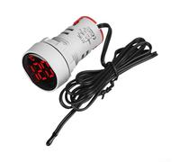 22mm For Mini Round Digital Thermometer with Real-Time LED Temperature Display for Use in Equipment with Space Constraints DC5 12V DC24 48V (DC24-48V)