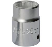 22mm Forged Steel Drive Socket - 3/4" Square Drive - Chrome Vanadium Socket Loops Metallics One Size