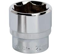 22mm Forged Steel Drive Socket - 3/8" Square Drive - Polished Chrome Vanadium
