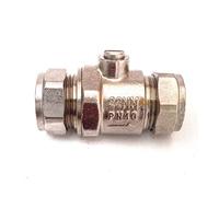 22mm Full Bore Chrome Isolation Valve - Pack of 2