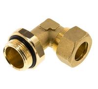 22mm & G1'' Brass Elbow Compression Fitting with Male Threads 54 bar NBR Adjustable DIN EN 1254-2
