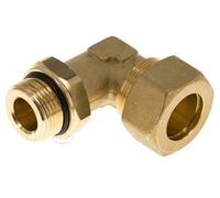 22mm & G3/4'' Brass Elbow Compression Fitting with Male Threads 54 bar NBR Adjustable DIN EN 1254-2