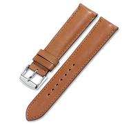 22mm Genuine Leather Watch Band Strap Fits ACCUTRON Tan Silver Buckle