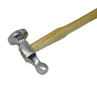 22mm German Style Bow Face Ball Peen Chasing Hammer with Wood Handle, Metal Planishing Repousse Tool for Metalwork