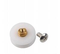 22mm Grooved Shower Door Rollers Replacement Wheels for 4mm to 6mm Glass Sliding Doors, Nylon Brass Bathroom Runners Quiet Operation Pulleys Pack(8pcs)