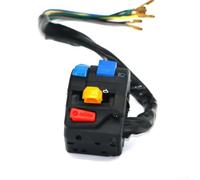 22mm Handlebar Motorcycle Five Function Switch For Atv Dirt Bike Scooter For General Light Control Black Abs Plastic Dc12v10 Easy Install On Off Button For Various Riding Vehicles Fitment
