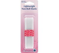 22mm Hemline Lightweight Non Roll Dressmaking Elastic 1m White