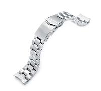 22mm Hexad Watch Strap Compatible with Seiko King Samurai SRPE33 SBDY065, silver, L